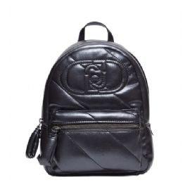 ZAINO LIU JO DONNA GLOSSY ANTRACITE MATELASSE' 22X13X29CM AF4135 E0022 04020