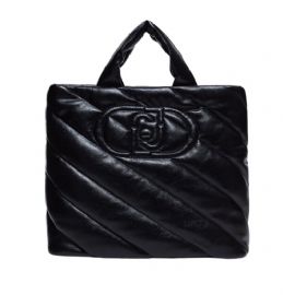 BORSA LIU JO DONNA SHOPPING BAG GLOSSY MATELASSE' BLACK 36X14X44CM AF4139 E0022 22222