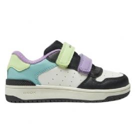SNEAKERS GEOX BAMBINA J WASHIBA B - VIT.SINT. BLACK/MULTICOLOR 28>35 J45HXB 000BC C9240/B