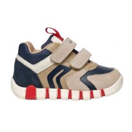 SNEAKERS GEOX BAMBINO PRIMI PASSI   B IUPIDOO B. D - SCAM. 19>26 +VIT.SIN BEIGE/NAVY B3555D 022BC C0819 