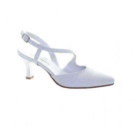 DECOLLETE' VERNISSAGE DONNA IN TESSUTO TACCO 7CM EFFETTO GLITTER E5P61C1 E5P61C1 COMETA ARGENTO