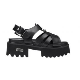 SANDALO CON ZEPPA CULT DONNA CHER 4535 SANDAL W LEATHER BLACK CLW453500