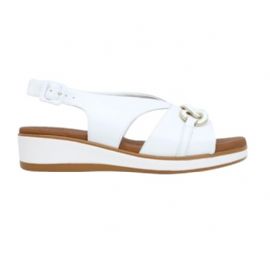 SANDALO CON ZEPPA SUSIMODA DONNA PELLE NAPPA BIANCO 2415 BIANCO