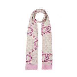 SCIARPA SCIALLE  LIU JO DONNA STOLA ROSA LOGO MONOGRAM  90X180CM 2A5029 T0300 X0661