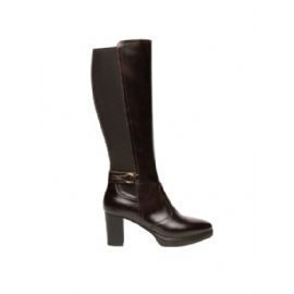 STIVALI NEROGIARDINI DONNA MANOLETE T.DI MORO ELASTICO T.MORO  PU.LESINA TACCO 7CM I514601D/300