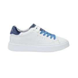 SNEAKERS SUN68 DONNA SHOE GRACE LEATHER BIANCO/NAVY BLUE Z45229 0107