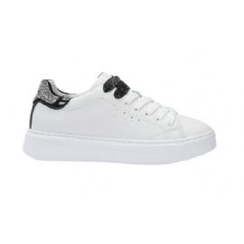 SNEAKERS SUN68 DONNA SHOE GRACE LEATHER BIANCO/ARGENTO Z45229 0144