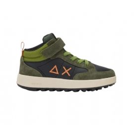 SNEAKERS SUN68 SHOE BOY'S GENIUS MID (KID) MILITARE SCURO TG:30>34 Z45335K 74