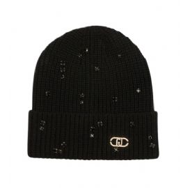 BERRETTO LIU JO DONNA BEANIE NERO LANA CON STRASS 2F5017 M0300 22222