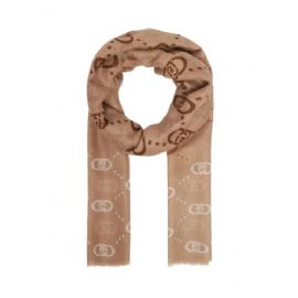 SCIARPA SCIALLE  LIU JO DONNA STOLA DEGRADE LOGO CAMMELLO 70x180CM 2F5080 T0300 00070